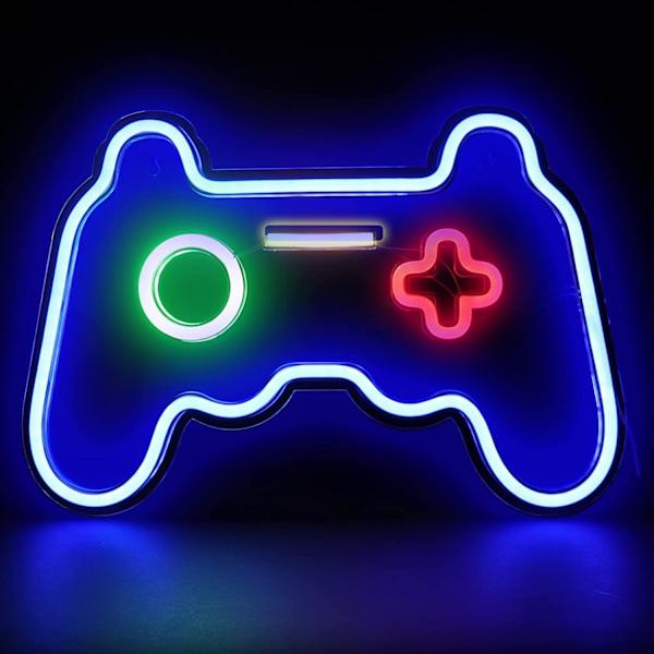 Gaming vägglampa - Neonljusskylt för spelrum - USB-driven LED-nattlampa - Neonljus för speluppsättning, sovrum, spelrum