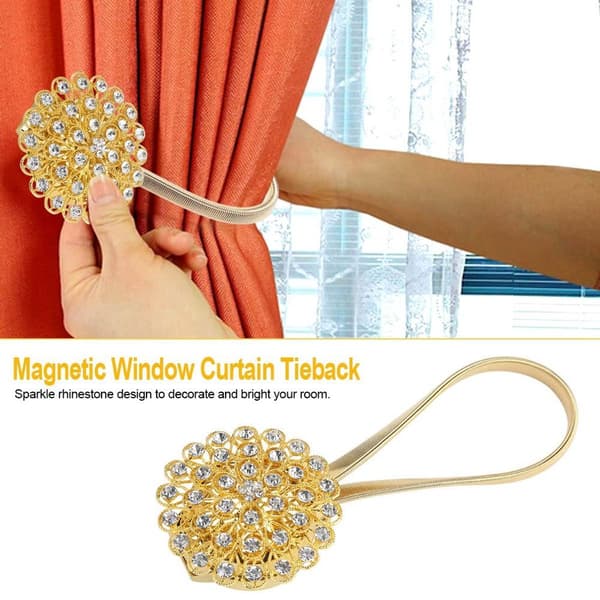 Magnetisk vindusgardinholder Justerbar krystallspenne KLB