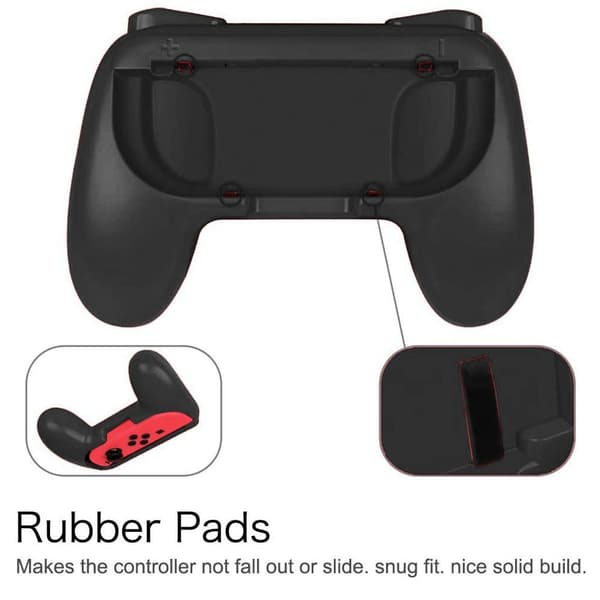 Pakke med 2 til Switch Grip med lille greb ergonomisk sort KLB