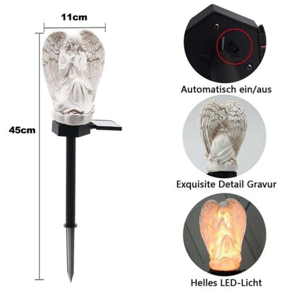 Solcellelamper Haveengel, Solcellelampe til græsplænen Vandtæt Solcelle LED-lamper