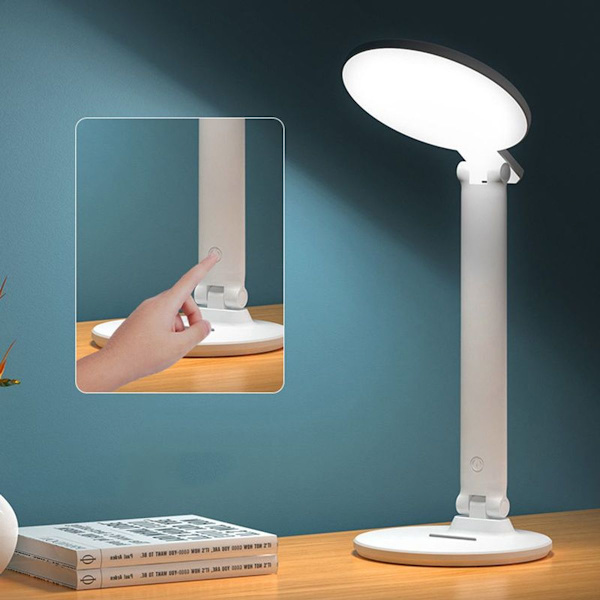 Dimbar hopfällbar USB LED-skrivbordslampa för sovrum KLB