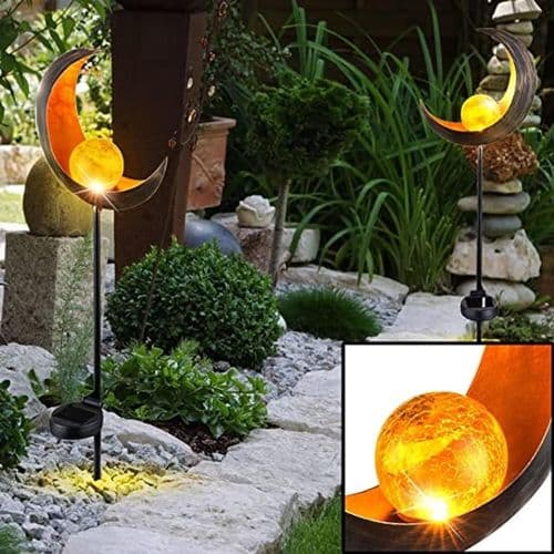 LED solcellelamper udendørs belysning dekoration stik lamper månedesign