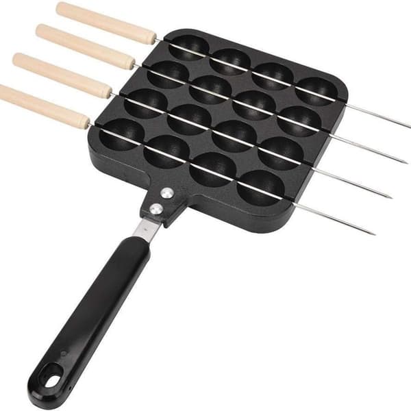 16L cher Takoyaki Grill Pan Plate Non-stick Cooking Baking Mold Tool KLB
