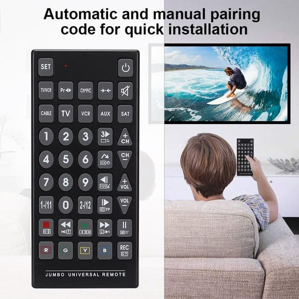 1 universell erstatningsfjernkontroll for Smart TV/DVD/VCR/Audio KLB