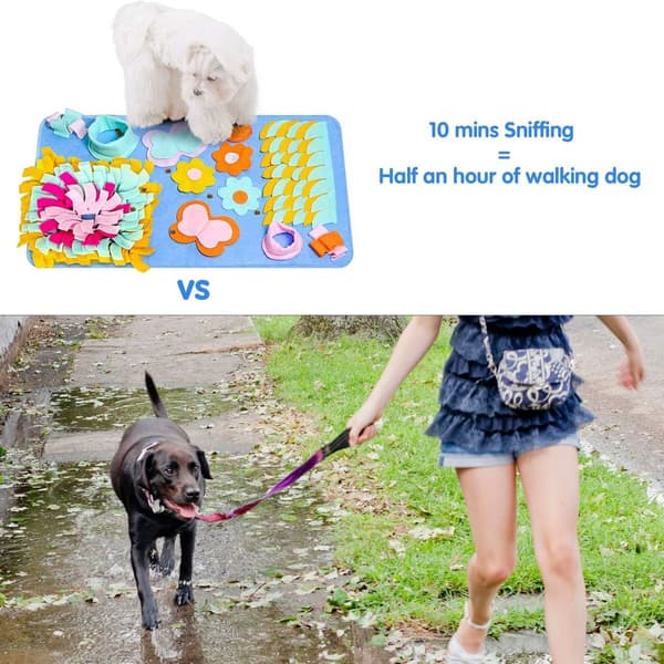 Sniffende tæppe hundelegetøj til hunde, vaskbart, foldbart, lugtende KLB