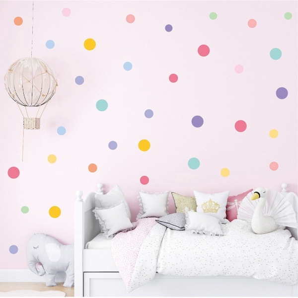 72 stk Polka Dot Wall Stickers Gaver Boho Rainbow Wall Stickers til Kid KLB