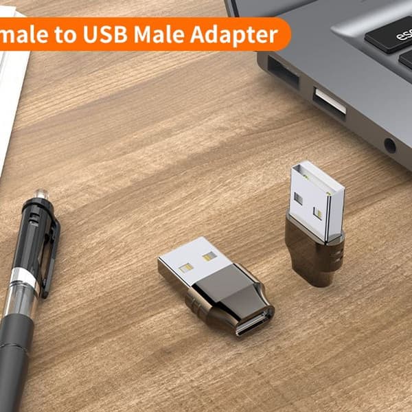 USB-C Hun til USB Han Adapter (Pakke med 2) Type C til USB A