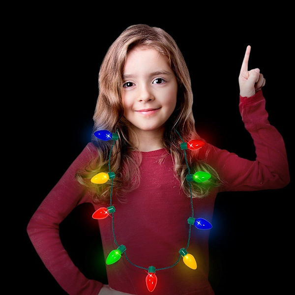 LED-lys julepærehalskæde festartikler (familiepakke med 4) KLB