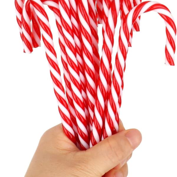 Röda och vita godisrörs julgranshängande prydnader, 12:e KLB