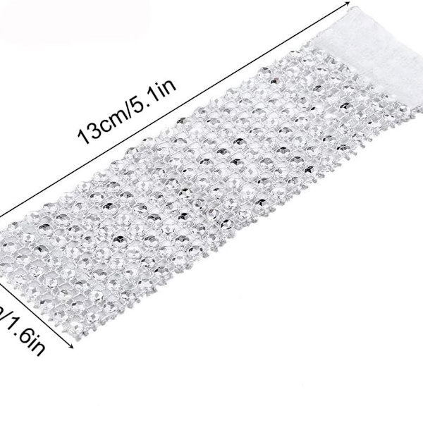 Strass servettringar i set om 20