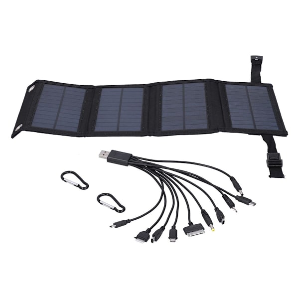10W Solcellepanel Bærbar Foldbar Solenergi Modul Styret KLB