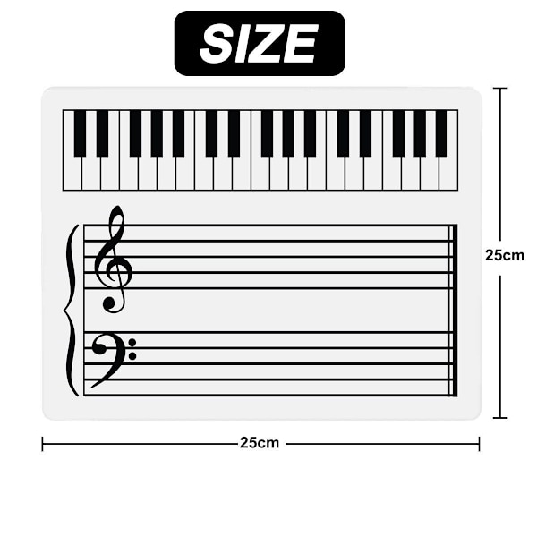 1 sett viskeltavle tomt notesystem for musikkstudenter lærere magnetisk KLB