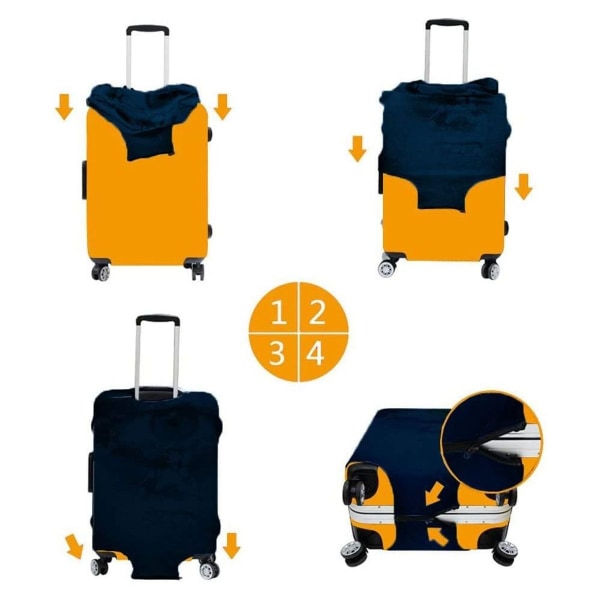 Resväska Skydd Elastiskt Skyddande Tvättbart Bagage Bagage Skydd
