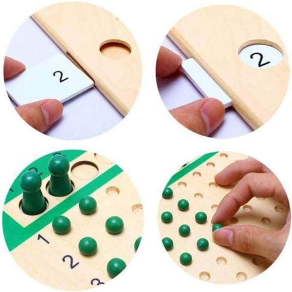 Montessori Matematikmaterial - Multiplikationsbräda i Trä för Lärande