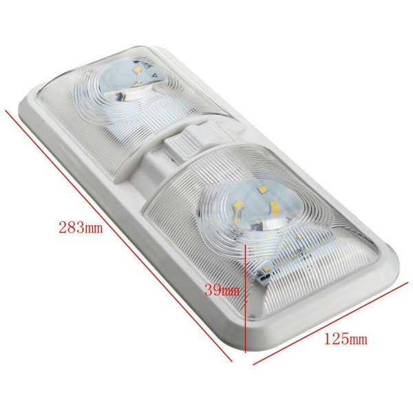 48Led 2835 Smd Loftslampe Dobbelt Indvendig Belysning til Campingvogn Campingvogn