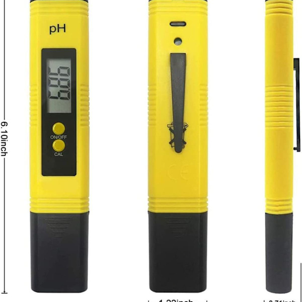 Digital PH-mätare, ATC-vattenkvalitetstestare med 0-14 pH-mätområde, PH-testare