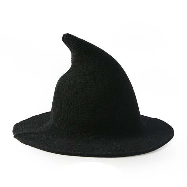 Kvinnors Häxhatt Trollkarl(Svart 56-58cm), Ullhatt Vuxna Kläder Fest Rekvisita Halloween Kamouflage Rollspel Hatt