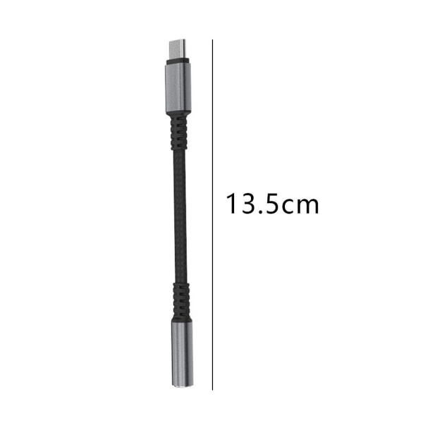 USB Type C til 3,5 mm hodetelefonkontakt Adapter 2-pak USB Grå