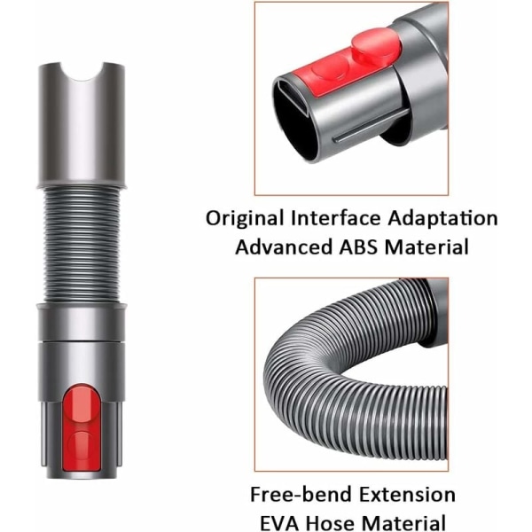 Expanderbar slang för Dyson V7 V8 V10 V11 SV10 SV11-serien, Dyson förlängda expanderbara slanganslutningar för Dyson V7 V8 V10 SV10 SV11-serien KLB