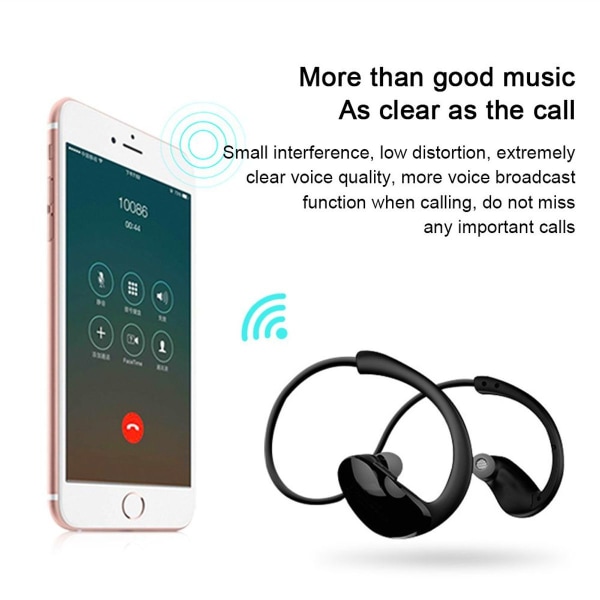 Bluetooth Høretelefoner Sved-Resistente Bluetooth Sort