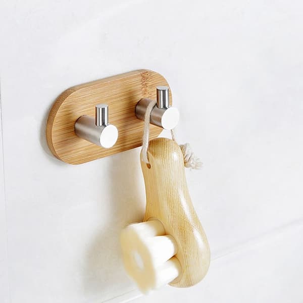 Rustfrit dobbelt krog ophængsholder til køkken KLB