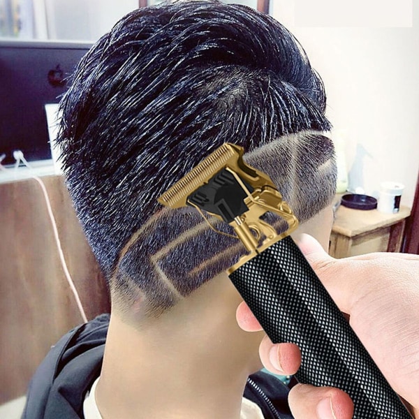 Musta Contour-hiustenleikkuri USB-sähköparranleikkuri Musta KLB