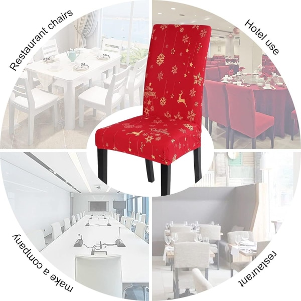 Set med 4 jule-stoltrekk, stretch, jul 2 KLB