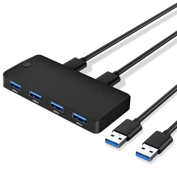 USB 3.0 Switch, 2 IN 4 Out KM Switch til printere og mere
