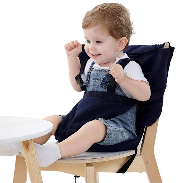 Vine Easy Seat Bærbar Rejse Højstol | Justerbar Sikker Vaskbar Toddler
