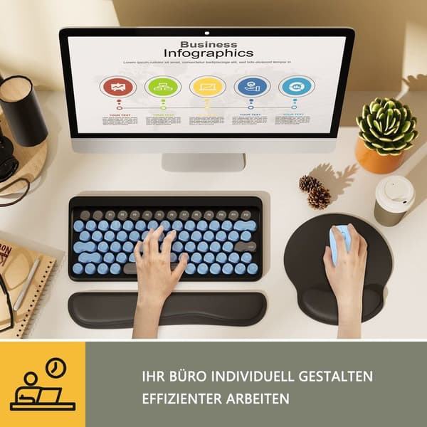 Musematte gelpute musematte med håndleddstøtte ergonomisk musematte tastatur