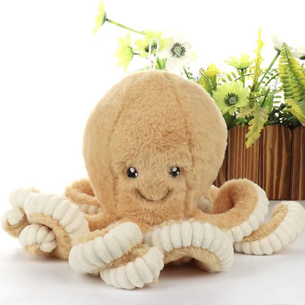 Asdomo Octopus Plush Söpö Merieläin Pehmolelu Ruskea KLB