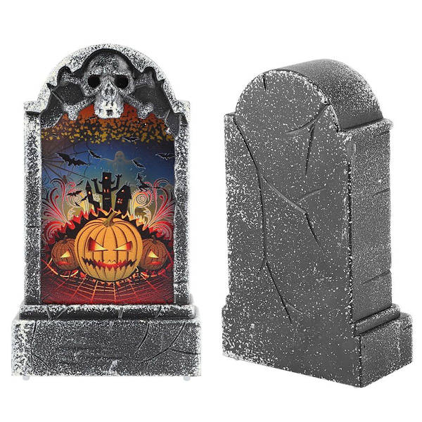 Halloween rekvisitter, simulert gravsteinformet lampe KLB