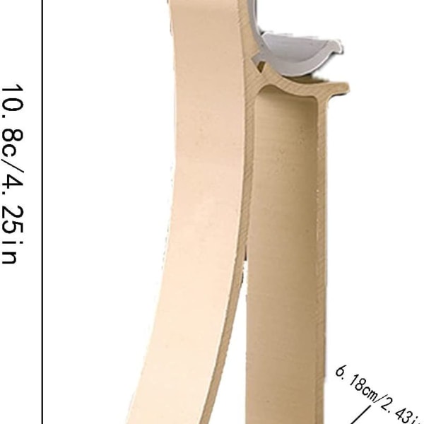 Gardinstangbraketter i aluminiumlegering med enkelt hull, gardinstangbraketter for takmontering