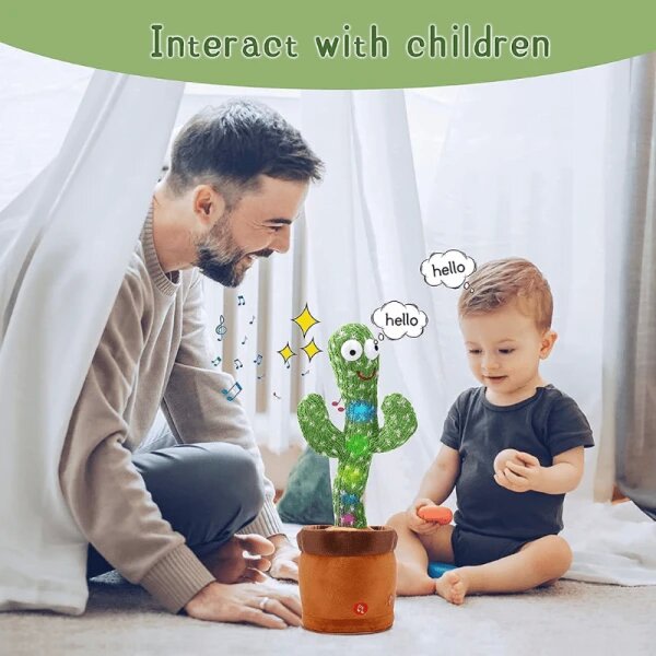 Crazy Cactus - Danser, synger og imiterer - LED 1-pakning KLB
