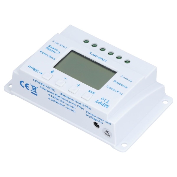 10A 12/24V MPPT PWM solcellsladdningsregulator med LCD KLB