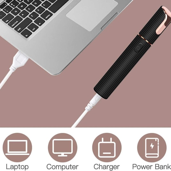 Fjernelse af ansigtshår, smertefri og vandtæt, USB-genopladelig KLB