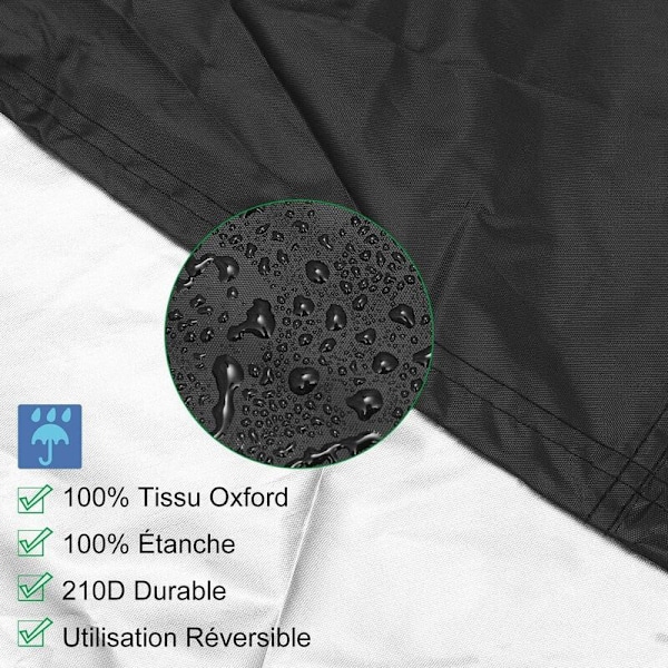 Trädgårdsstolsöverdrag, 210D Vattentät Dammtät Fällbar Stolsöverdrag i Polyester - 210x 75 x 80 CM KLB