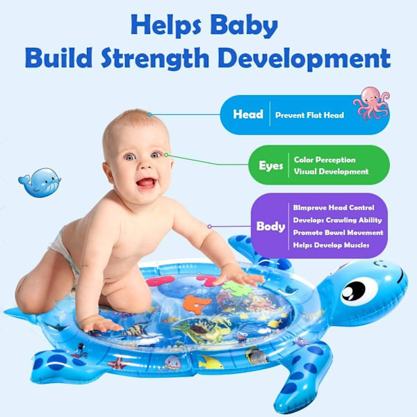 Vattenmatta för baby, vattenlekmatta, BPA-fri, stor baby leksak från 3 6 9
