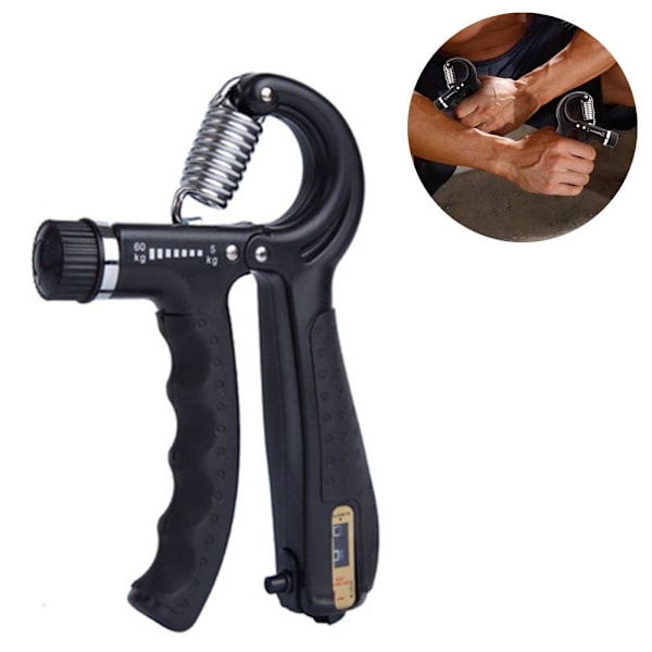 Handgreppstränare, handgreppstränare, fingertränare med räknefunktion, handgreppstränare svart