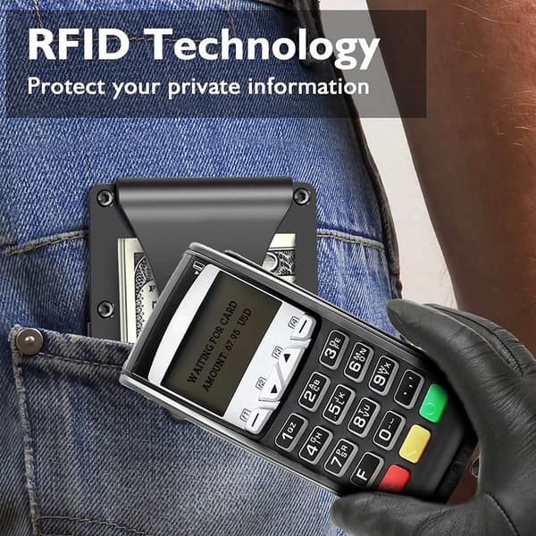 Minimalistinen lompakko, metallirahaklipsi, RFID-esto