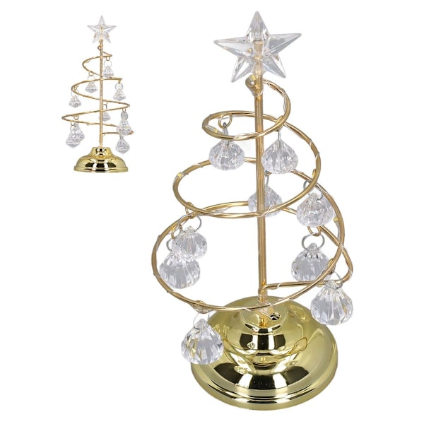 LED juletrelampe liten krystall jern dekorasjonstre KLB