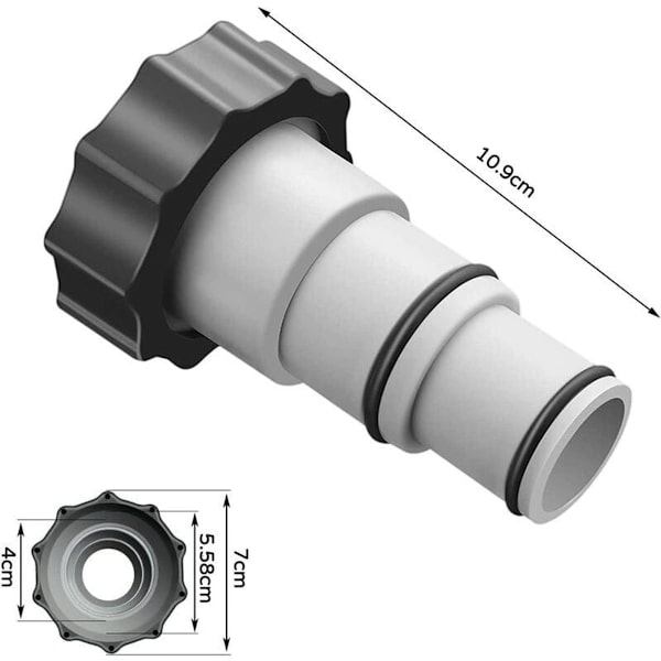Pool slange adapter A til Intex swimmingpools, pool slange adapter med 38 mm og