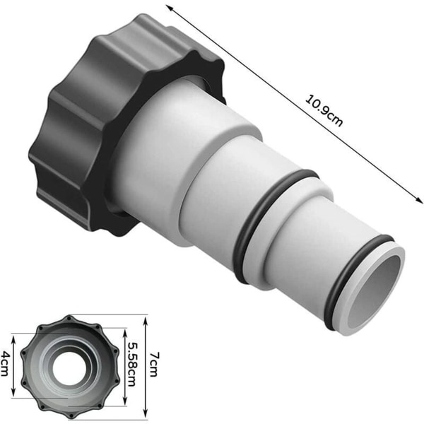 Uima-altaan letkun sovitin A Intex-uima-altaisiin, uima-altaan letkun sovitin 38 mm:llä ja