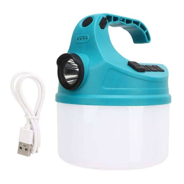 Campinglys, USB-lading, LED-lommelykt, Bluetooth-høyttaler KLB