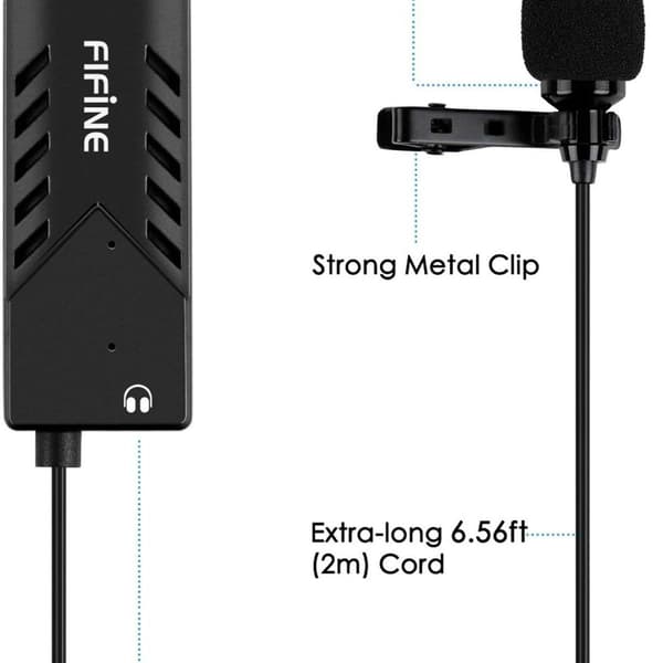 USB Lavalier Lapel Mikrofon, Clip-on Kardioid Kondensator Computer Mikrofon Plug and P KLB