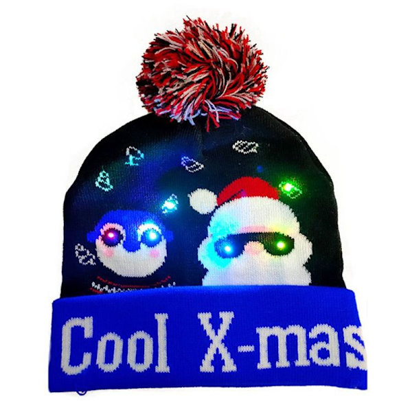 Lysende julehat, julehat med LED-lys, stil 6