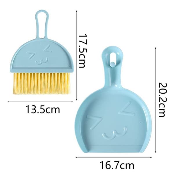 Liten sopskyffel och borste set, Mini sopskyffel och borste set, Blå