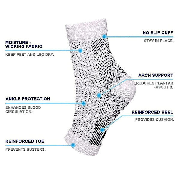 3 par med Soothe Relief kompresjonsstrømper, fitness kompresjon L/XL KLB