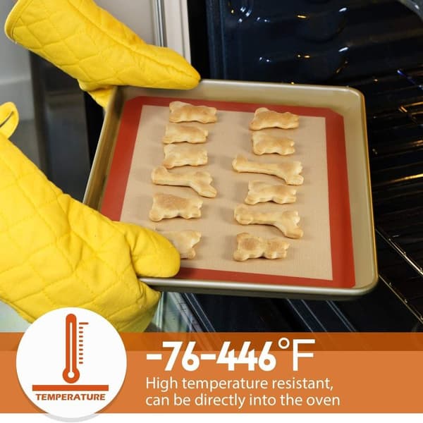 Silikon bakeunderlag, gjenbrukbare og non-stick bakeunderlag for rød