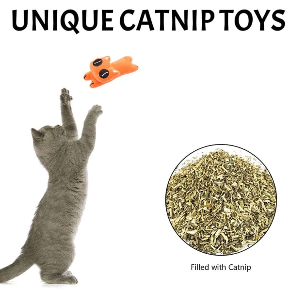 Stk Cute Cat Legetøj Killing Interaktivt Legetøj Catnip Orange KLB